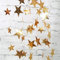 Yuccer 2 Pack Papier Girlande Dekorationen Glitter Sternen Girlande Sterne zum Aufhängen Party Girlande Deko für Geburtstag Hochzeit Weihnachten Silvester (Gold)