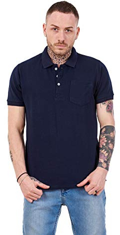Malay Mens Cotton T-Shirts Regular fit Plain Polo Pocket Casual Formal Shirt Top M-XXL