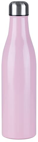 Kelomat, 1974-253, Trinkflasche, SONSTIGES, Pastell-rosa, Edelstahl, 0.5 Liter, Länge 6 cm, Breite 6 cm, Höhe 25 cm, Gewicht 0.355 kg, auslaufsicher, Thermosflasche, Wasserflasche, Outdoor