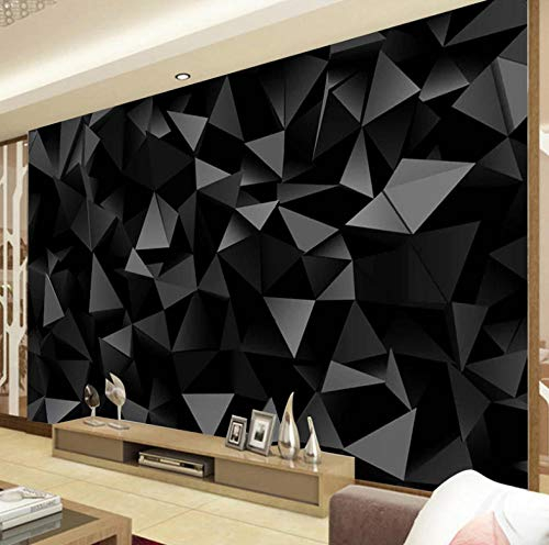 PANDAWDD 3D Tapete Effekte Fototapete Geometrisches Muster Des Schwarzen Dreiecks 350x250 cm Tapete Moderne Wohnzimmer Mural Schlafzimmer Kinderzimmer Tv Hintergrund Wand Dekoration