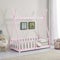 [en.casa] Kinderbett Helsingborg 70 x 140 cm mit Rausfallschutz Lattenrost Tipi Zelt Jugendbett Bettgestell Kiefernholz Holzbett für Kinder Rosa