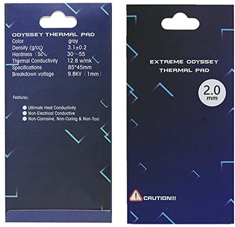 One enjoy Wärmeleitpads 12,8 W/mK, 85x45x2mm, Silikon Thermal Pad für Kühlkörper/GPU/CPU/LED-Kühler