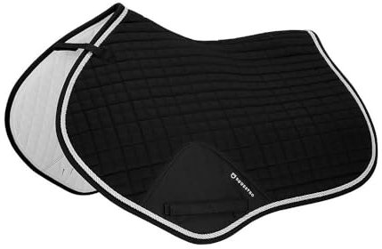 Equestro Satteldecke aus Baumwolle, Innenmaterial: technisches Gewebe, Größe Full (schwarz)