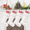 Duosheng & Elegant Weihnachtsstrumpf mit Christmas Stockings Fur Schneeflocke Sequin Weihnachten Deko Geschenkebeutel Weihnachtskamin Hängende Nikolausstrumpf Weiß 4 Stück