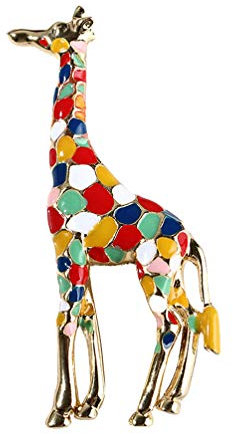 Holibanna 4764a Broche Girafe Colorée Pour Femmes Accessoire Élégant Émail Et Rhinestones Parfait Pour Robes Chapeaux Et Spéciaux