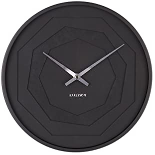 Karlsson KA5850BK Wanduhr Layered Original, Schwarz