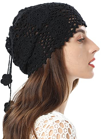 ZLYC Damen Mz-bn2021hh Beanie-Mütze, Pferdeschwanz, schwarz, Einheitsgröße