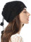 ZLYC Damen Mz-bn2021hh Beanie-Mütze, Pferdeschwanz, schwarz, Einheitsgröße