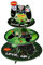 WERNNSAI Video Game Cupcake Stand - Gaming Party Decorations 3-Tier Cardboard Cupcake Stand Holder Round Serving Tray Stand Dessert Tower Kids Boys Birthday Party Supplies