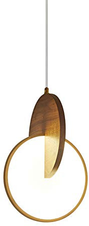 Minimalistischen Massivholz Einzelkopf Led Lampe,Café Bar Tischlampee,Einfach Persönlichkeit Abendessen Startseite Tischleuchte,Nordic Nussbaum Massivholz Einzelkopf Kreativ Kronle-Warmes licht 26*38c