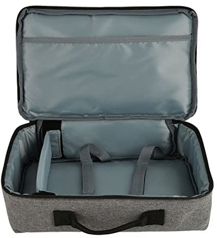 Projector Case, Heavy Duty Nylon Thickened Foam Internal Fixable Prevents Shaking Sturdy Handle Projector Bag Top Compartment Projector Travel Carrying Bag for Projectors, Cameras