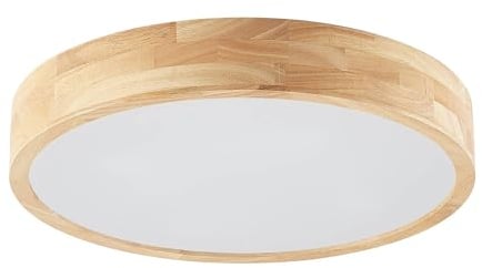 Lindby Deckenlampe Tanju (Landhaus, Vintage Rustikal) aus Holz (4 flammig E27) - Deckenleuchte Lampe Wohnzimmerleuchte