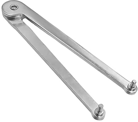 Sankoly Universal Adjustable Angle Grinder Wrench Pin Spanner Locknut Wrench for Backing Pads on Angle Grinder and Round Nuts with Drilled Holes