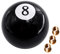 HISports Auto Schaltknauf Schwarz 8 Billardkugel Schaltknäufe Rundkugelschaltknauf Universal 8 Ball schaltknauf Manuelle Schaltknauf Hebelgriff Shifter Schalthebel Gear Shift Knob für manuellen Autos