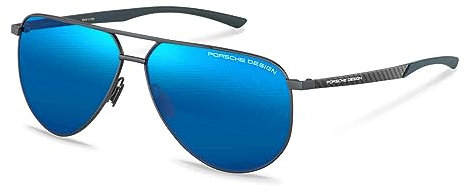 Porsche Design P8962 C Dark Grey, Blue Sunglasses Man Metal, Aviator, 64