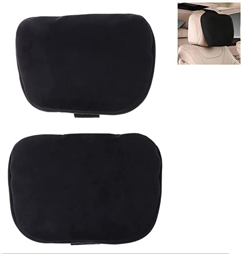 ALANOYCSM 2er-Pack Auto-Kopfstütze, Auto-Kissen, Nackenstütze, S-Klasse, superweiches Kissen, Auto-Nackenkissen, Kopfstütze für Mercedes Benz, Maybach, Tesla, Nackenkissen (Schwarz)