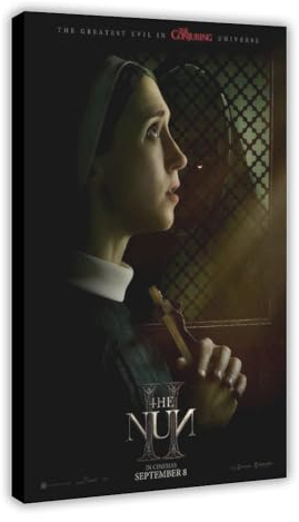 MAHWER Filmposter The Nun II (2023), Leinwand-Poster, Wandkunst, Dekordruck, Bild Gemälde für Wohnzimmer, Schlafzimmer, Dekoration, Rahmen-Stil, 20 x 30 cm