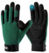 COOLJOB Touchscreen-Gartenhandschuhe, durchstichsichere Arbeitshandschuhe für Rosenschnitt, Gepolsterte Rosenhandschuhe aus Kunstleder mit Klettverschluss, Grün (1 Paar, XL)