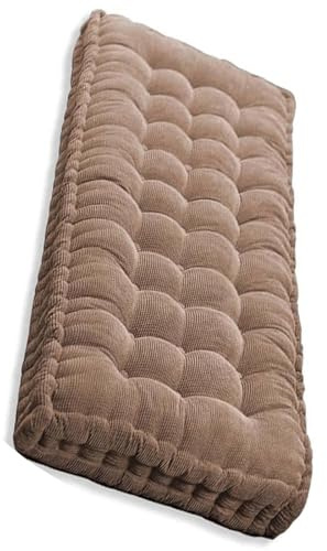 uyeoco Sitzkissen Bank Outdoor, Bankauflagen mit Bezug, Bankkissen Waschbare, Rutschfestes Sitzpolster Outdoor, Sitzauflage Bank Viele Farben und Größen Zur Auswahl(Coffee Color,100x40cm)