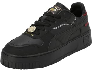 PUMA Damen Carina Street Class Act Sneaker, Black Black Gold, 39 EU