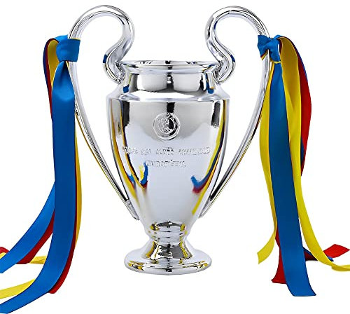 SWAYVES Trophée de La Coupe Du Monde de Football En Résine Trophées Dess Du Monde de Football Fans Avec Ruban Collectd'Ornements D'Affichapour Le Bureau Et La Maison/36Cm