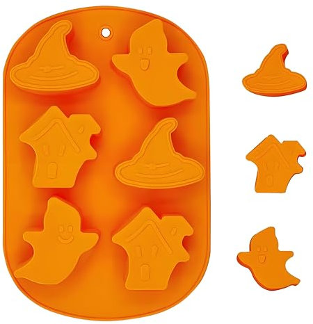 Halloween Silicone Chocolate Molds,Ghost Candy Mold, Halloween Silicone Baking Molds for Kitchen DIY Candy, Jelly, Wax Melt, Ice Cubes, Cake Decorations