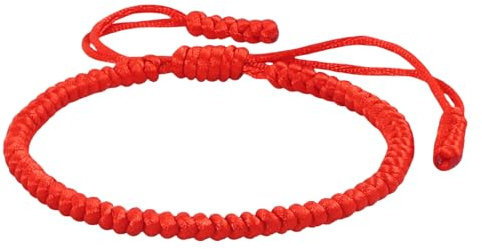 Shengxi Braccialetti Tibetani, Tibetano Amicizia Corda Bracciale Portafortuna Braccialetto Amicizia Corda Bracciale per Uomo Donna Adolescenti (Rosso)