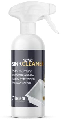QUADRON nano SINKCLEANER 250ML, Reinigungsmittel & Pflegemittel für Granitspülen, DeepClean, Reiniger zur Entfernung von Flecken auf Spülen, Granit- und Verbundwerkstoff-Arbeitsplatten