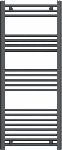 Leporce Scaldasalviette da bagno, termosifone da parete, design a scala, grigio, 1200 mm x 500 mm (nero)
