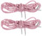 Molain 2 lacci glitterati con strass, lacci glitterati e brillanti, rotondi, per stivali, scarpe da tennis, scarpe da corsa, Colore: rosa.