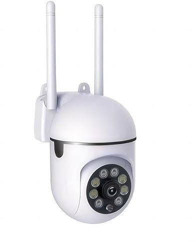 AJVAAIAC Caméra de Surveillance extérieure sans Fil WiFi, caméra extérieure PTZ 360°, WiFi 2.4GHz, Carte mémoire 32G.