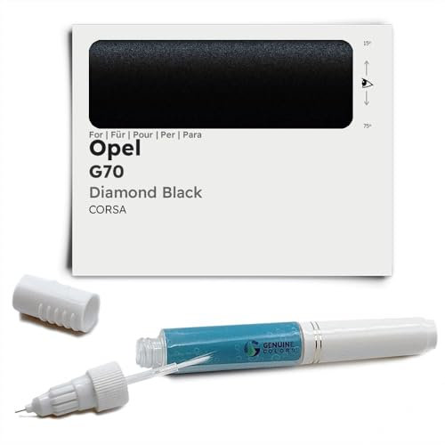 Genuine Colors Lackstift Diamond Black G70 für Opel Schwarz Corsa