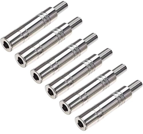 RUNCCI-YUN 6.35mm 1/4 Inch TRS Stereo Jack Female Socket,Conector de Audio Hembra 6.35mm Montaje en Panel,Conector Hembra Soldado 6,35mm
