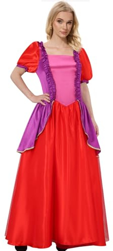LIKUNGOU Demi-Sœurs Maléfiques Anastasia et Drizella Costume Femmes Méchant Princesse Déguisements Robe de Soirée Maxi (rouge Anastasia, XXL)