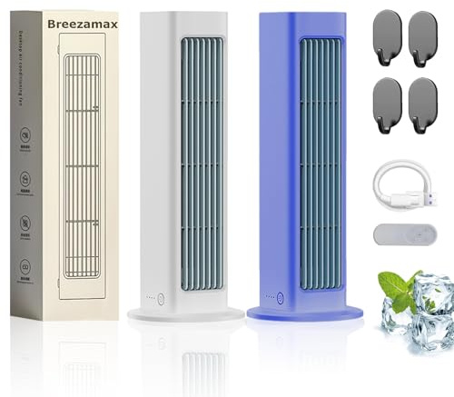 Breezamax AC - Breeze Max Portable Air Conditioner, Qinux Brizaac 3-Speed Quiet, Rechargeable Mini Air Cooler Fan for Room, Car, Camping, Office, Beat The Scorching Heat & Humidity Instantly (Mix)