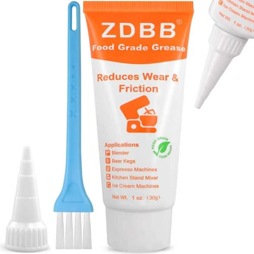 ZDBB Food Grade Grease for Kitchen Stand Mixer Odorless Food Grade Equipment Lubricant with PTFE Espresso Machine Grease Sanitary Lubricant for Beer Kegs, Meat Slicer, Grinders, 1 oz 1-Pack