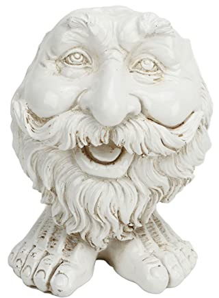 Hapivida Face Statue Planter, lustiger Blumentopf mit Gesichtsform für Garten Dekoration, wasserfestes Kopf Pflanzgefäß aus Harz für Terrasse Wohnzimmer (Typ1)
