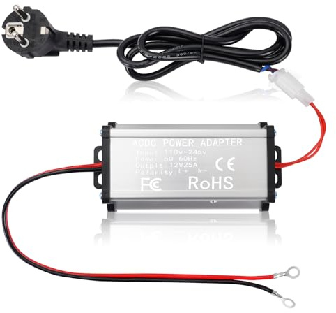 vsshe 230V-auf-12V-Netzteiladapter Transformator, Stromwandler Adapter für 5kW 8kW All-in-One Diesel-Luftheizung, für Wohnmobil, Garage und Innenräumen, Kompakt, Tragbar und Sicher