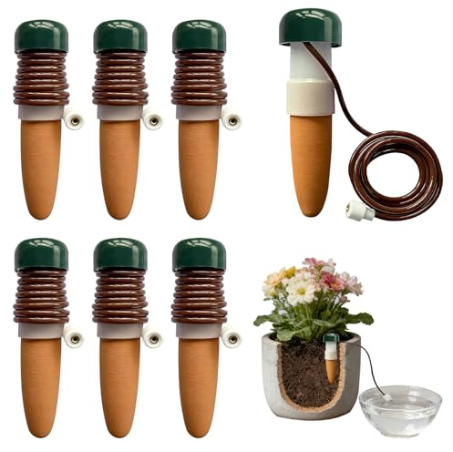 pangutheos 6 Pièces Distributeurs D'eau pour Plantes D'intérieur, Arrosage Plante Vacances, Reserve Eau Plante pour Arrosage Plante Interieur et Extérieur