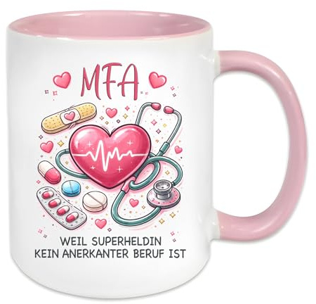Lustige MFA Tasse, Geschenk für Medizinische Fachangestellte, Dein täglicher Glücksbringer, Geschenkidee,Weihnachten,Geburtstag, A7092