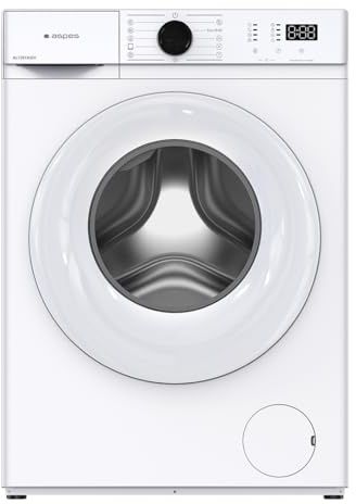 Aspes Lavadora 7 Kg Carga Frontal, Blanco, AL7207AIDV. 1200W, 1200 rpm, Motor Inverter, 11 Programas, Eco-logic System, Tambor Acero Inoxidable, Clase de Eficiencia Energética A