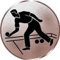 S.B.J - Sportland Pokal/Medaille Emblem, Motiv Boule, Durchmesser 50 mm, Bronze
