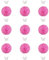 EinsSein 1 x Pompons 3er Girlande Schmetterling Anhänger Medium rosa DM 25cm Pompoms Hochzeit Dekokugel