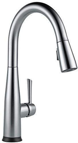 Delta Essa Brushed Nickel Touch Kitchen Faucet with Pull Down Sprayer, Modern Single Hole Touch On Kitchen Sink Faucet, Single Handle, Arctic Stainless 9113T-AR-DST