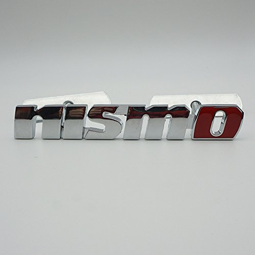 Ofustar Für Nissan nismo - Metall - umbau - Aufkleber in das Metall - Marke Nissan tiida Nismo0507 Grill Emblem (Silber)