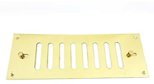 Hit & Miss Vent Ventilator Open Closed Shut Air Flow Grille Cover 240x90mm in Polished Brass