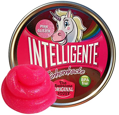 Intelligente Knete - Das Original! Einhornkacke mit Glitzer-Effekt - Kinderknete und Therapieknete in einem - besser als jeder Stressball! Für Kinder und Erwachsene (Standard-Dose, 80g)