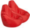 Bean Bag Bazaar Dalton Kids Bean Bag, Red, 2 Pack, Water Resistant, Gaming Chair for Kids, Beanbag for Indoor and Outdoor Use with Filling Included, Childs Chair ideal for Bedroom, Playroom, Garden