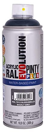 PINTYPLUS Aérosol de peinture EVOLUTION WATER BASED 520cc RAL 7012 Basalt Grey