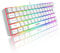 KUIYN V700 60% Gaming Keyboard, K61 Keys Multi Color RGB Illuminated LED Backlit Wired Gaming Keyboard, Waterproof Mini Compact 60 percent keyboard, for PC/Mac/Laptop Gamer, Typist, Travel, white